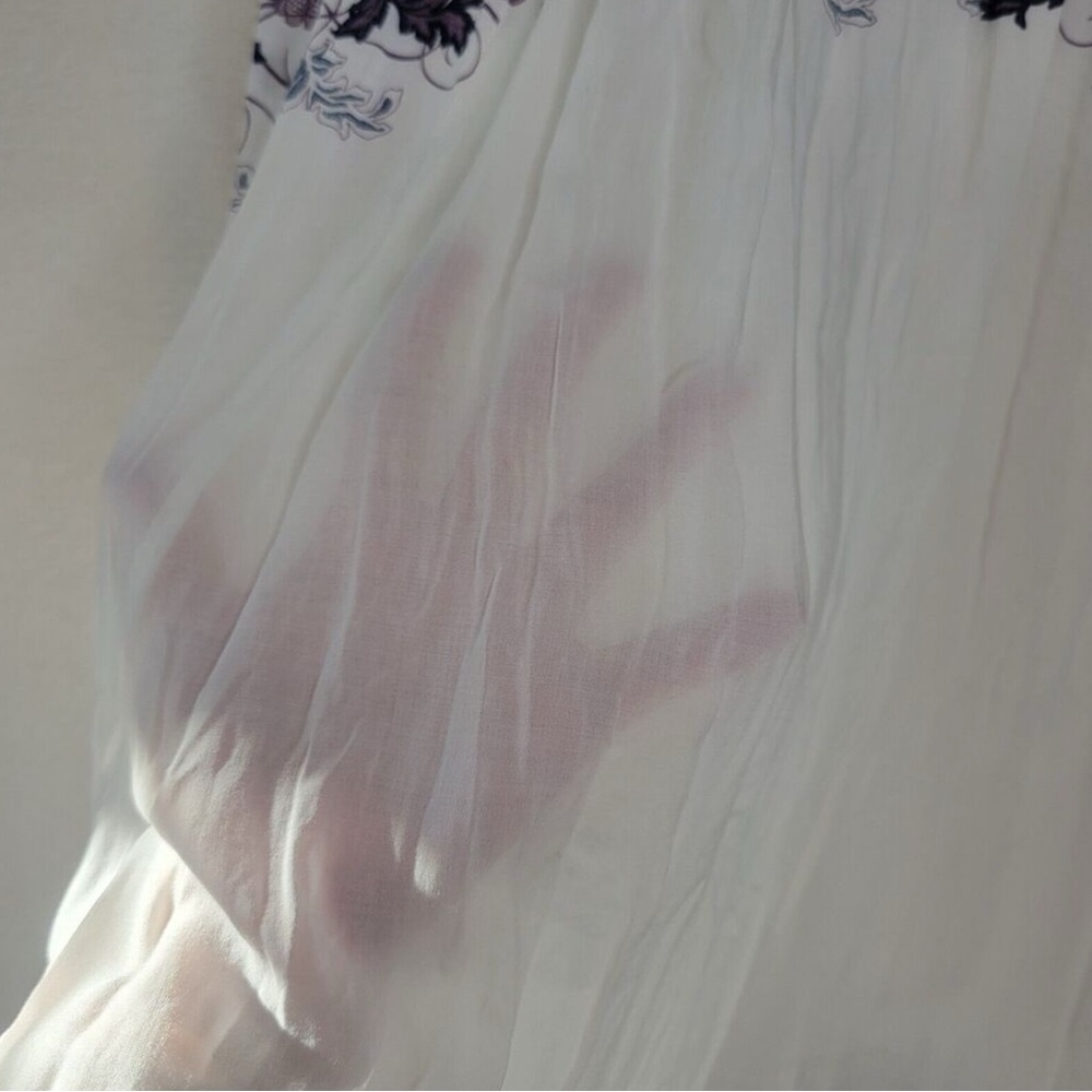 FREE PEOPLE Babydoll Maxi Dress in Cream Combo S Cream Floral Boho Cottagecore - Picture 9 of 13